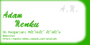 adam menku business card